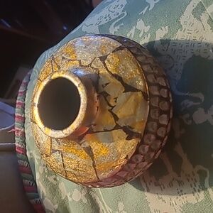 A small pottery vase